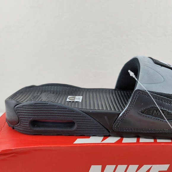 Nike Air Max 90 Slide Black Smoke Grey Sandal Men - Picture 9 of 11